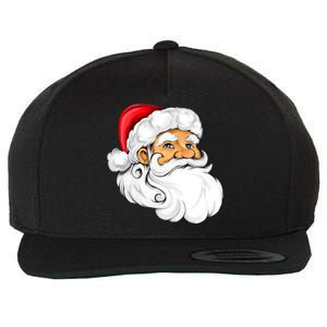 Santa Claus Head Wool Snapback Cap