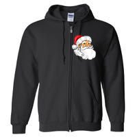 Santa Claus Head Full Zip Hoodie