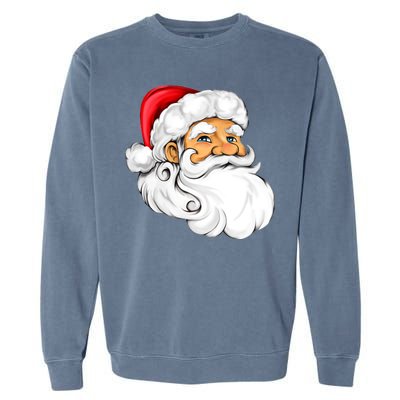 Santa Claus Head Garment-Dyed Sweatshirt