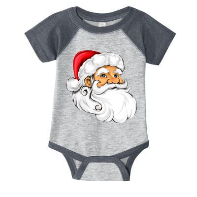 Santa Claus Head Infant Baby Jersey Bodysuit