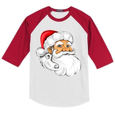 Santa Claus Head Kids Colorblock Raglan Jersey