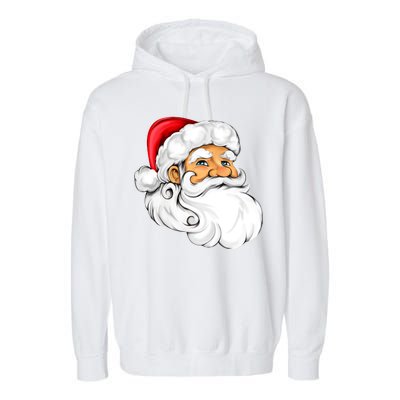 Santa Claus Head Garment-Dyed Fleece Hoodie