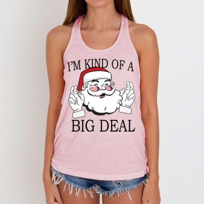 Santa Claus I'm Kind of A Big Deal Women's Knotted Racerback Tank