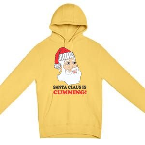 Santa Claus Is Cumming Dirty Humor Premium Pullover Hoodie