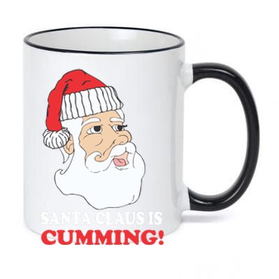 Santa Claus Is Cumming Dirty Humor 11oz Black Color Changing Mug