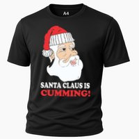 Santa Claus Is Cumming Dirty Humor Cooling Performance Crew T-Shirt