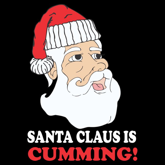 Santa Claus Is Cumming Dirty Humor Cooling Performance Crew T-Shirt