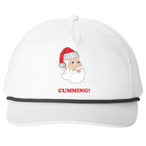 Santa Claus Is Cumming Dirty Humor Snapback Five-Panel Rope Hat