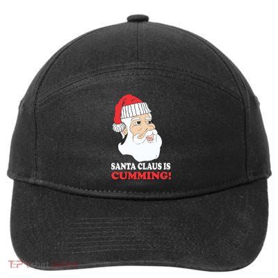 Santa Claus Is Cumming Dirty Humor 7-Panel Snapback Hat