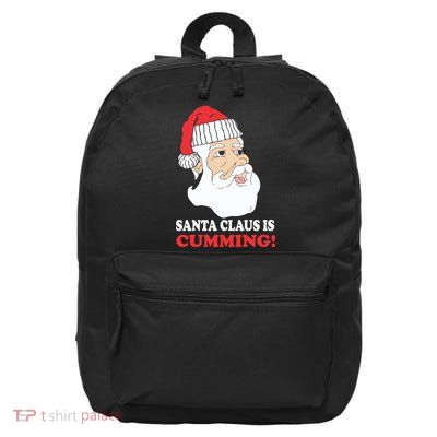 Santa Claus Is Cumming Dirty Humor 16 in Basic Backpack