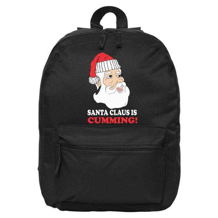 Santa Claus Is Cumming Dirty Humor 16 in Basic Backpack