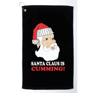 Santa Claus Is Cumming Dirty Humor Platinum Collection Golf Towel