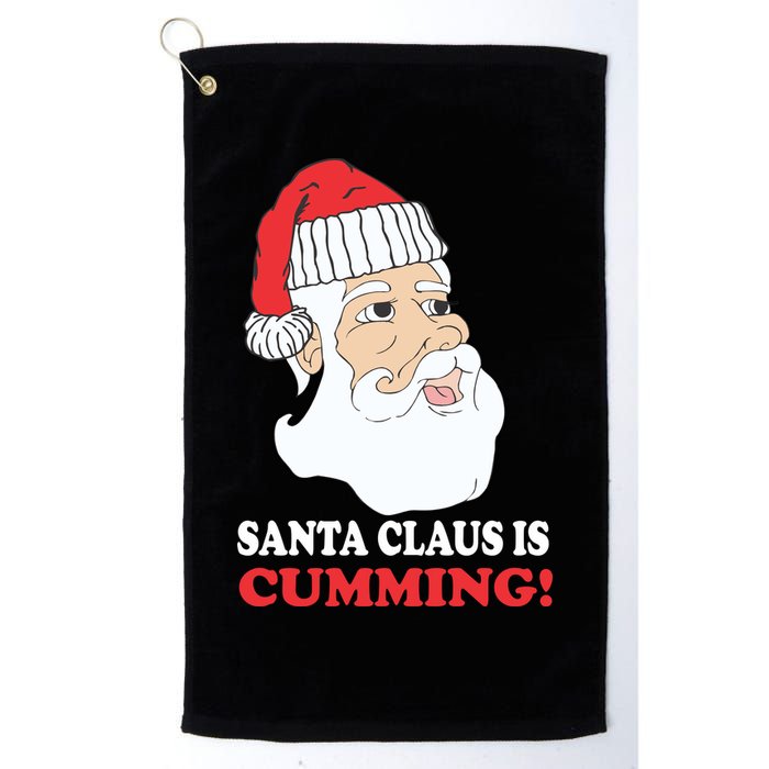 Santa Claus Is Cumming Dirty Humor Golf Towel