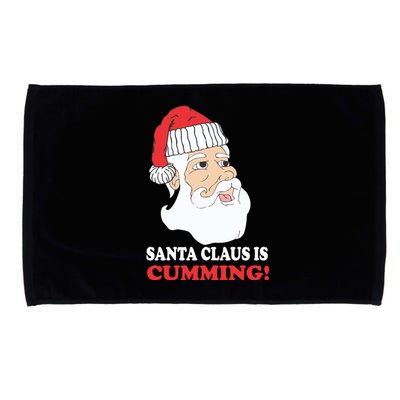 Santa Claus Is Cumming Dirty Humor Microfiber Hand Towel