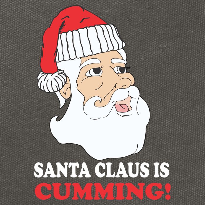 Santa Claus Is Cumming Dirty Humor Cotton Canvas Backpack