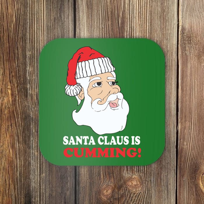 Santa Claus Is Cumming Dirty Humor Coaster