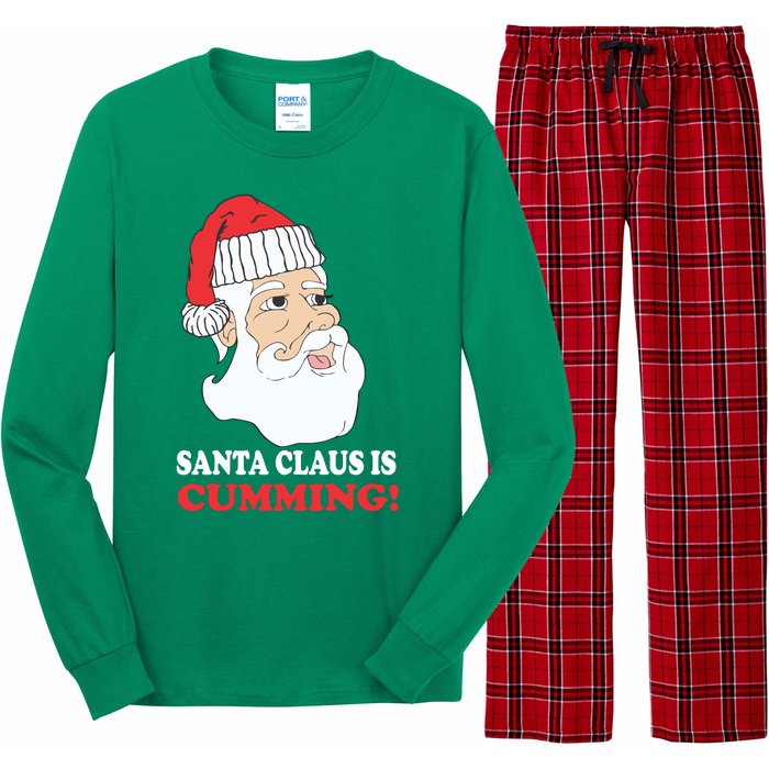 Santa Claus Is Cumming Dirty Humor Long Sleeve Pajama Set