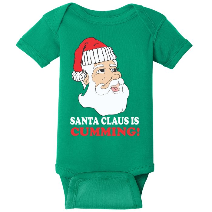 Santa Claus Is Cumming Dirty Humor Baby Bodysuit