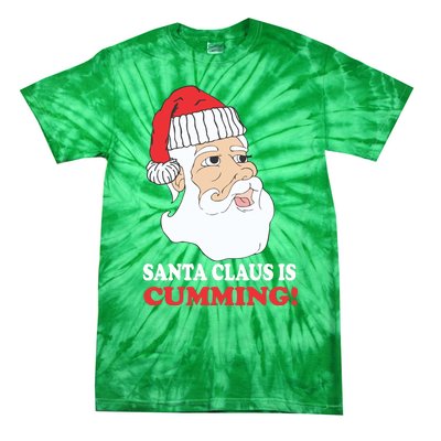 Santa Claus Is Cumming Dirty Humor Tie-Dye T-Shirt