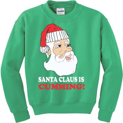 Santa Claus Is Cumming Dirty Humor Kids Sweatshirt