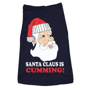 Santa Claus Is Cumming Dirty Humor Doggie Tank