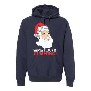 Santa Claus Is Cumming Dirty Humor Premium Hoodie