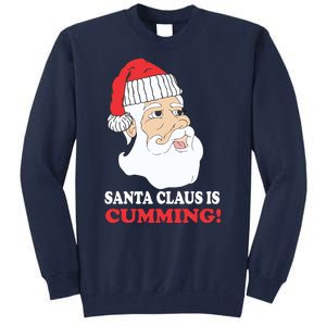 Santa Claus Is Cumming Dirty Humor Tall Sweatshirt