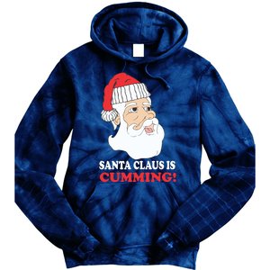 Santa Claus Is Cumming Dirty Humor Tie Dye Hoodie