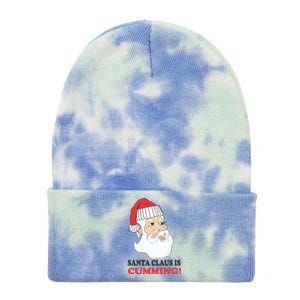 Santa Claus Is Cumming Dirty Humor Tie Dye 12in Knit Beanie