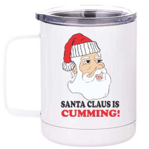 Santa Claus Is Cumming Dirty Humor 12 oz Stainless Steel Tumbler Cup