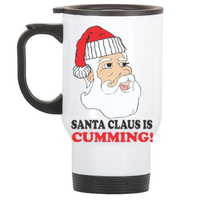 Santa Claus Is Cumming Dirty Humor Stainless Steel Travel Mug