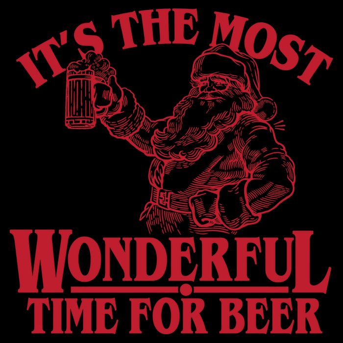 Santa Claus It's The Most Wonderful Time For A Beer Christmas Flexfit Unipanel Trucker Cap