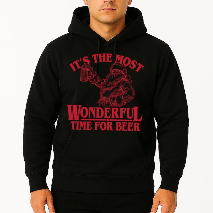 Santa Claus It's The Most Wonderful Time For A Beer Christmas Hoodie