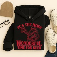 Santa Claus It's The Most Wonderful Time For A Beer Christmas Hoodie