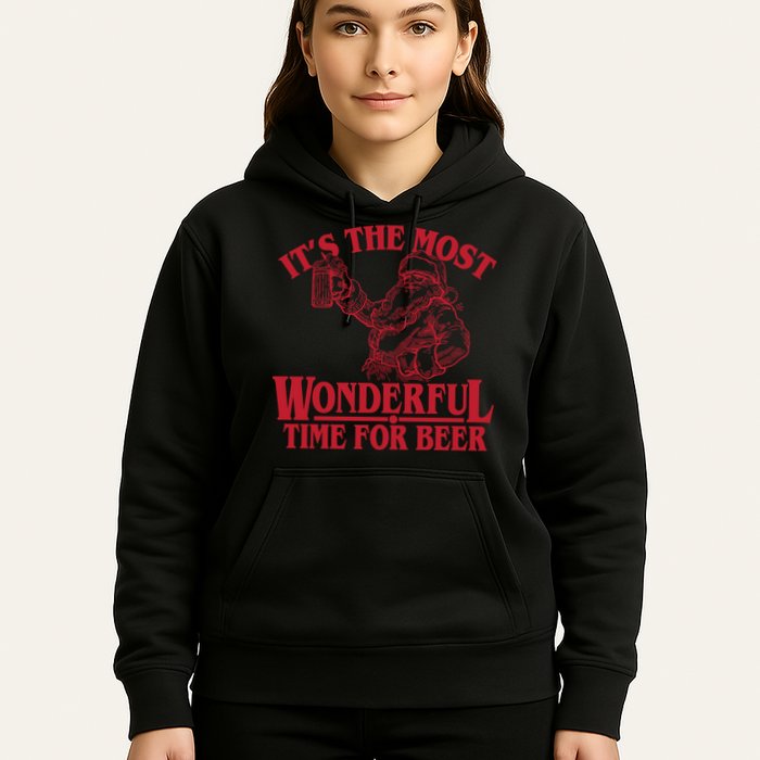 Santa Claus It's The Most Wonderful Time For A Beer Christmas Hoodie