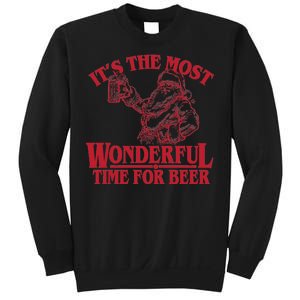 Santa Claus It's The Most Wonderful Time For A Beer Christmas Sweatshirt