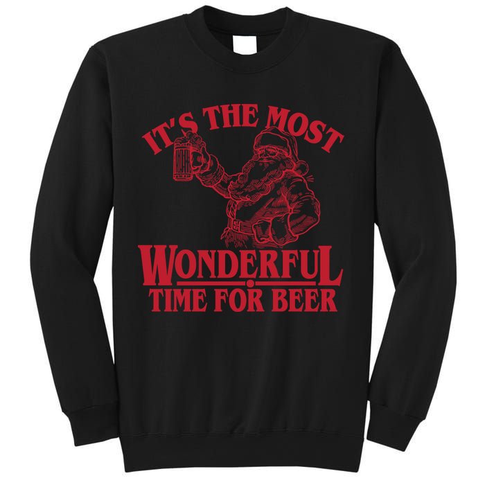 Santa Claus It's The Most Wonderful Time For A Beer Christmas Sweatshirt