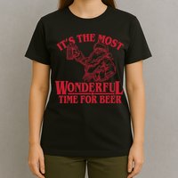 Santa Claus It's The Most Wonderful Time For A Beer Christmas T-Shirt