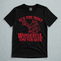 Santa Claus It's The Most Wonderful Time For A Beer Christmas T-Shirt