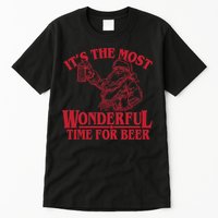 Santa Claus It's The Most Wonderful Time For A Beer Christmas Tall T-Shirt