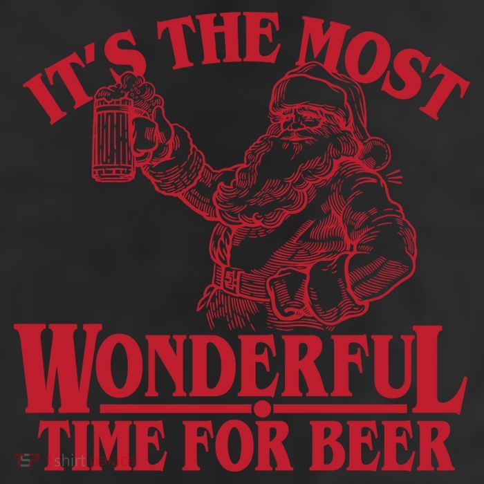 Santa Claus It's The Most Wonderful Time For A Beer Christmas 11oz C Handle Ceramic Mug