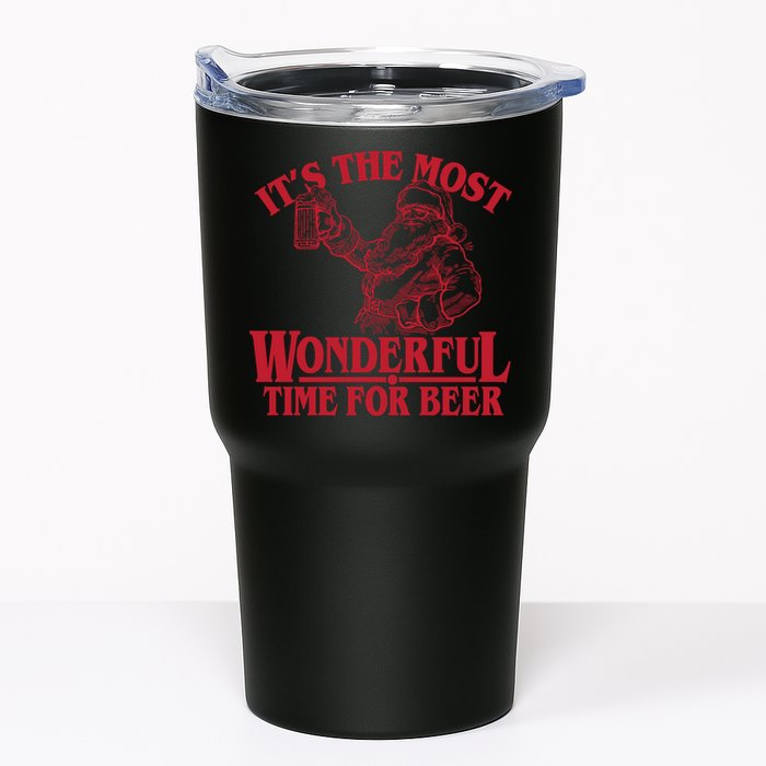 Santa Claus It's The Most Wonderful Time For A Beer Christmas Tumbler