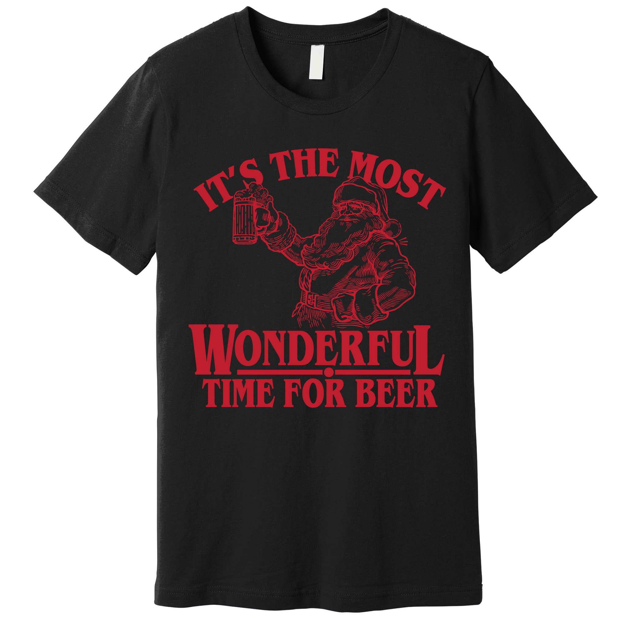 Santa Claus It's The Most Wonderful Time For A Beer Christmas Premium T-Shirt