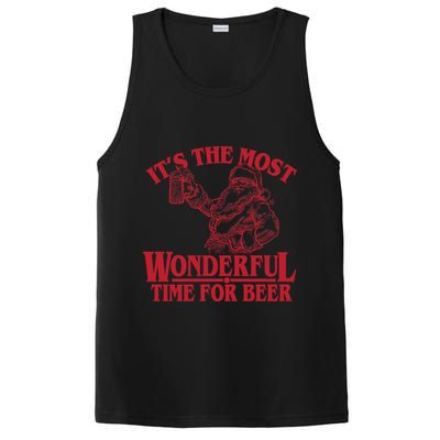 Santa Claus It's The Most Wonderful Time For A Beer Christmas PosiCharge Competitor Tank
