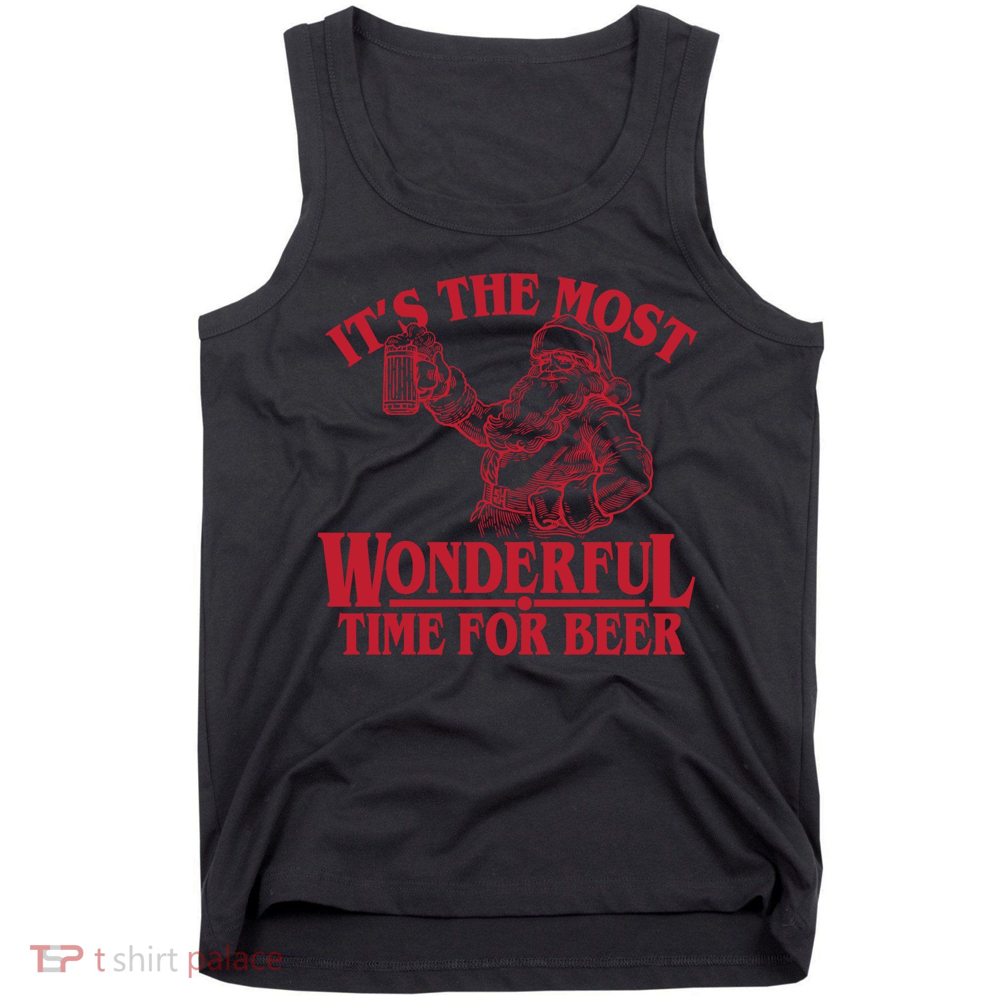 Santa Claus It's The Most Wonderful Time For A Beer Christmas Tank Top