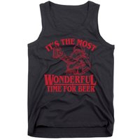 Santa Claus It's The Most Wonderful Time For A Beer Christmas Tank Top