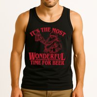 Santa Claus It's The Most Wonderful Time For A Beer Christmas Tank Top