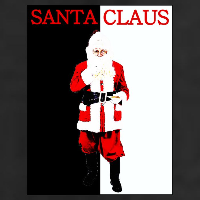 Santa Claus Mafia Movie Poster Christmas 7 Panel Mesh Trucker Snapback Hat
