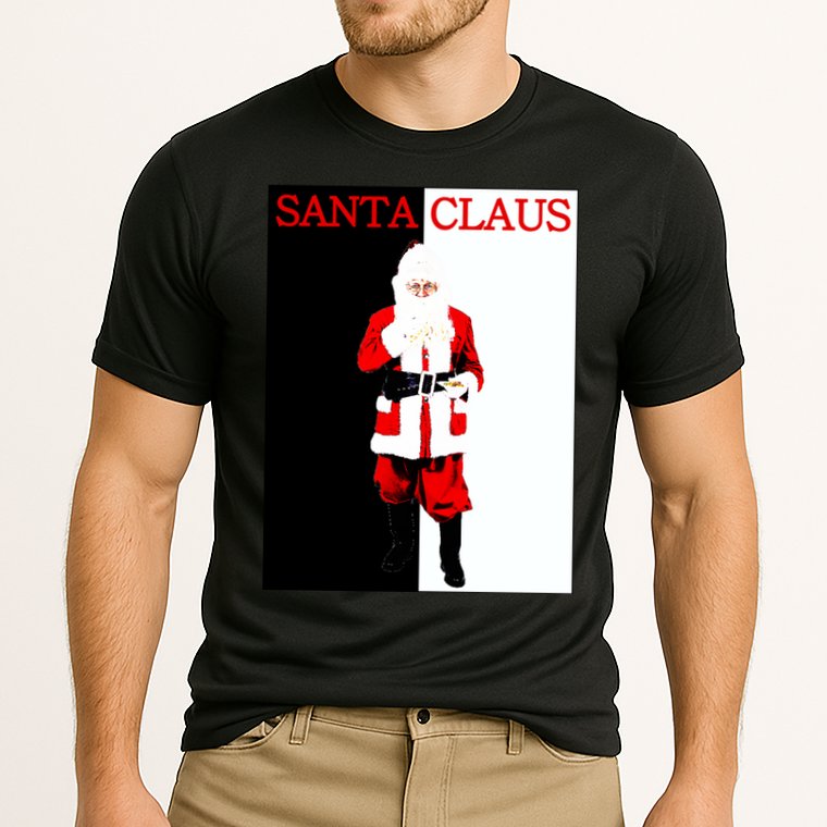 Santa Claus Mafia Movie Poster Christmas Cooling Performance Crew T-Shirt