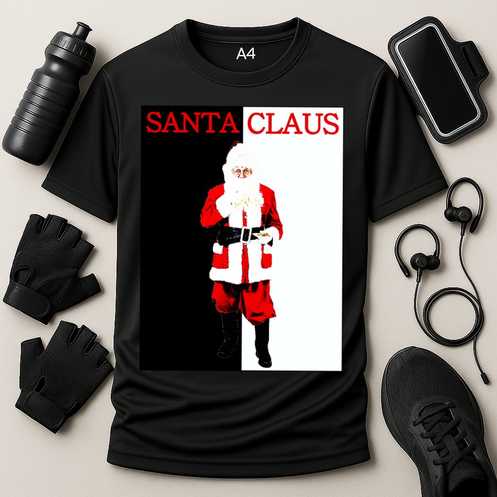 Santa Claus Mafia Movie Poster Christmas Cooling Performance Crew T-Shirt